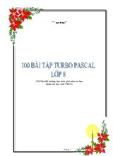 100 Bài tập Turbo Pascal lớp 8